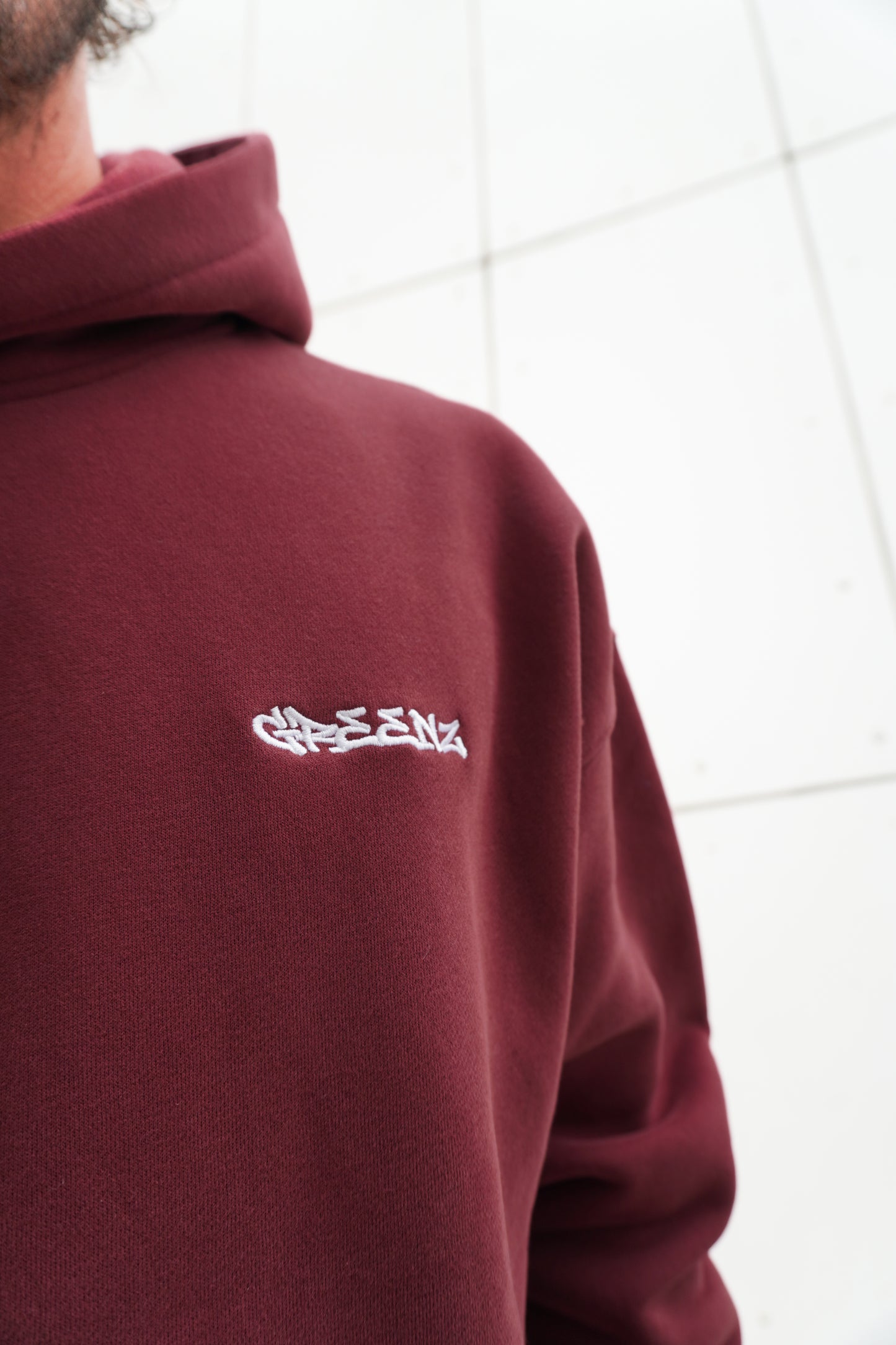 GREENZ HOODIE BRODÉ ROUGE