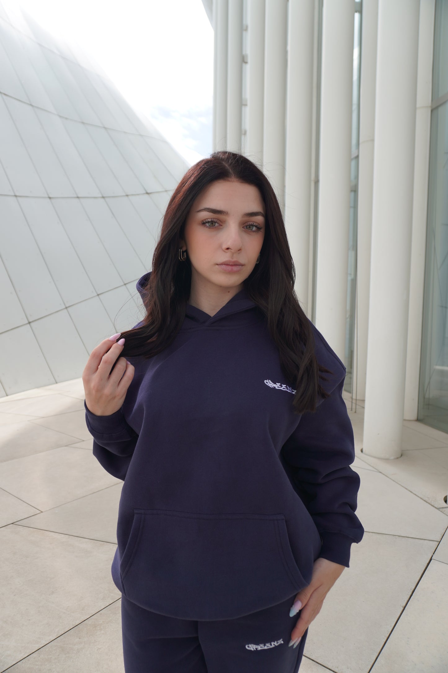 GREENZ HOODIE BRODÉ BLEU